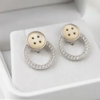 Pave Hoop Earrings